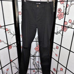 Fashion Nova Black Distressed Skinny Jeans Size 11